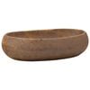vidaXL Benkeservant brun oval 59x40x15 cm keramikk