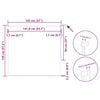 vidaXL Rullegardin lystette 145x130 cm stoff bredde 141,6 cm polyester