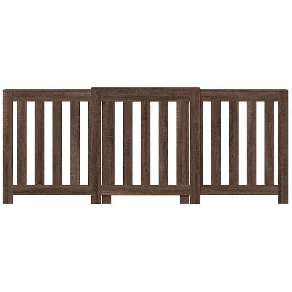 vidaXL Radiatordeksel brun eik 205x21,5x83,5 cm konstruert tre