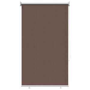 vidaXL Utend&oslash;rs Rullegardin 90% UV-blokk Gr&aring;brun 100 x 140 cm HDPE