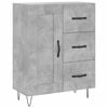 vidaXL Highboard betonggr&aring; 69,5x34x180 cm konstruert tre