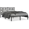 vidaXL Sengeramme i metall med hodegavl svart 140x190 cm