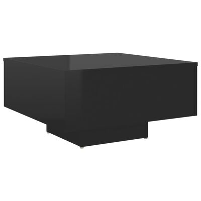 vidaXL Salongbord høyglans svart 60x60x31,5 cm sponplate