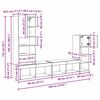 vidaXL TV Vegg Enheter Veggmontert 4 pcs Artisan Eik Konstruert tre