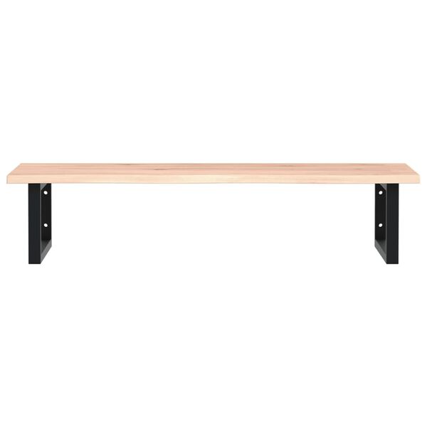 vidaXL Servanthylle veggmontert st&aring;l og heltre eik