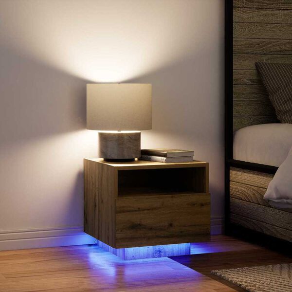 vidaXL Nattbordskap Artisan Eik 40 x 39 x 37 cm Konstruert tre