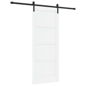 vidaXL Skyved&oslash;r Hvit og svart 83 x 202 cm Heltre furu