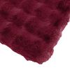 vidaXL Faux kaninullteppe 4 pcs Bordeaux Rød 130 x 150 cm Polyester