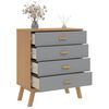 vidaXL Kommode OLDEN grå og brun heltre furu