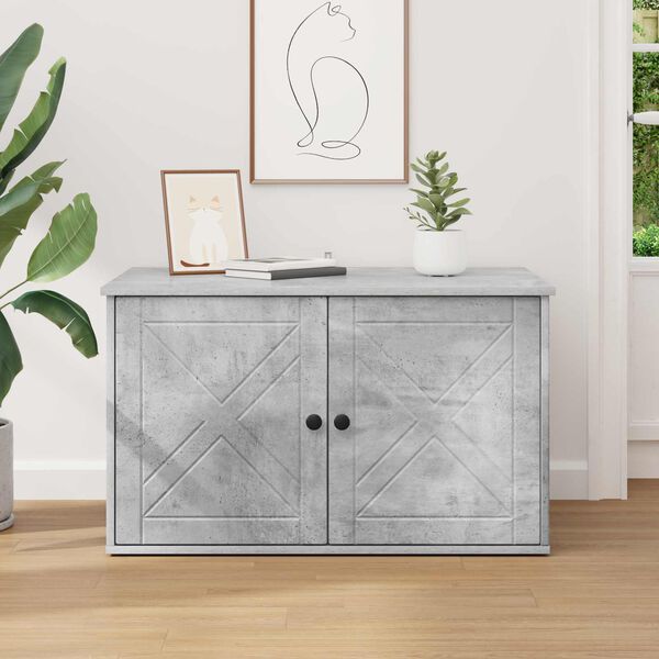 vidaXL Katt Hus Betong 85 x 55 x 50 cm Konstruert tre