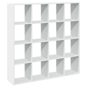 vidaXL Bokhylle hvit 137,5x29x137,5 cm konstruert tre