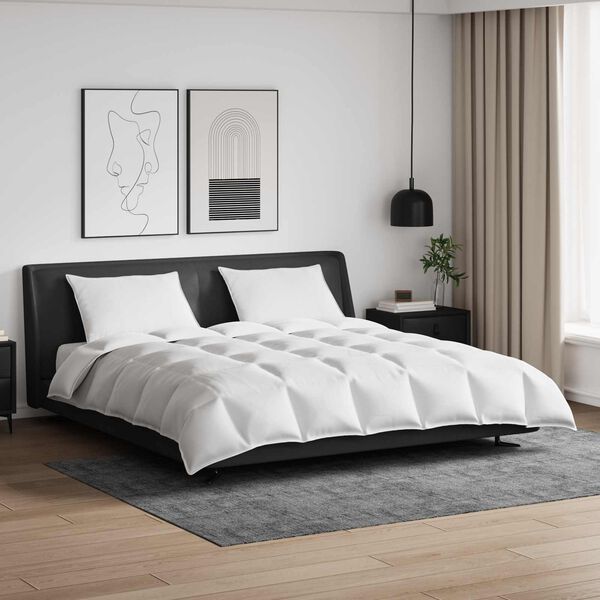 vidaXL Dyne Sett med pute 3 pcs Hvit Dun Fj&aelig;r