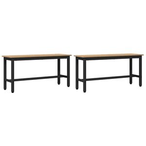 vidaXL Spisebenk 100 x 32,5 x 48,5 cm 2 stk.