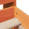 vidaXL Sengeramme uten madrass voksbrun 120x200 cm heltre furu