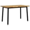 vidaXL Spisebord med levende kant 120 x 70 x 75 cm Solid akasietre