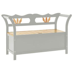 vidaXL Benk gr&aring; 107x45x75,5 cm heltre gran