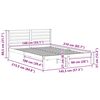 vidaXL Sengestamme med hodegjerde Brun 140 x 210 cm Massiv furu
