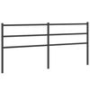 vidaXL Utskiftbar sengegavl i metall svart 193 cm