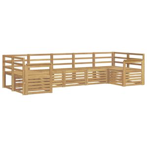 vidaXL Utend&oslash;rs sofa-sett 7 stk. Hvit Solid akasietre