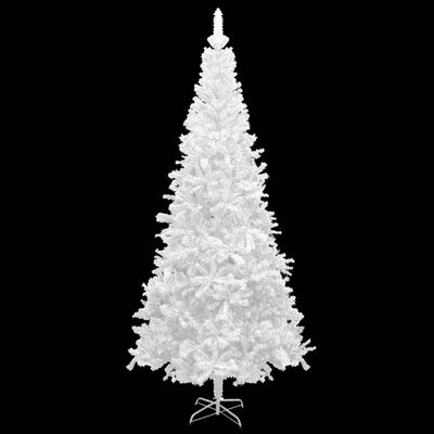 vidaXL Kunstig juletre med LED og kulesett L 240 cm hvit