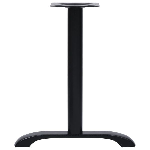 vidaXL Bordben til bistrobord 2 stk svart 61x8x72 cm st&oslash;pejern