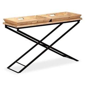 vidaXL Konsollbord mango heltre 130x40x80 cm