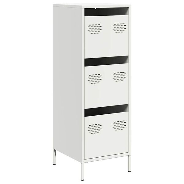 vidaXL Highboard hvit 39x35x103,5 cm stål
