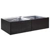 vidaXL Plantekasse svart 157x80x40 cm polyrotting