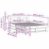 vidaXL Sengestamme med hodegjerde Brun 140 x 200 cm Massiv furu