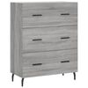 vidaXL Highboard grå sonoma 69,5x34x180 cm konstruert tre