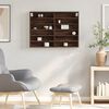 vidaXL Hyller brun eik 80x8,5x58 cm konstruert tre