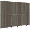 vidaXL Romdeler 6 paneler grå polyrotting