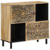 vidaXL Sideskap 80x33x75 cm heltre mango