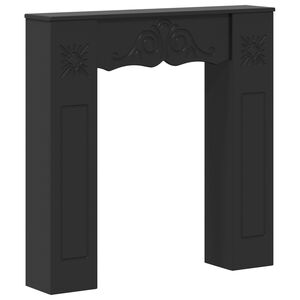vidaXL Peisramme Svart 102 x 20 x 102 cm Konstruert tre