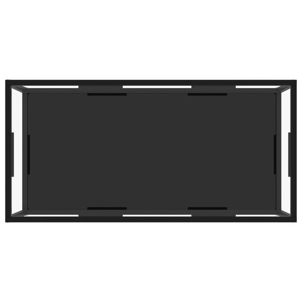 vidaXL Salongbord gjennomsiktig og svart 100x50x35 cm herdet glass