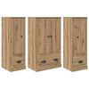 vidaXL H&oslash;yskap 3 pcs Artisan Eik 132 x 35,5 x 103,5 cm Konstruert tre