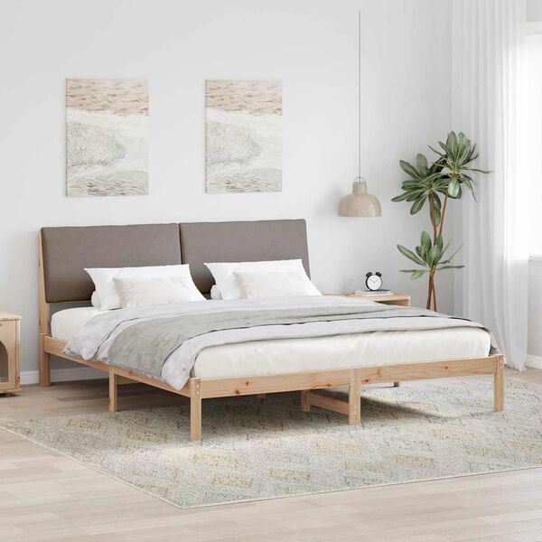 vidaXL Sengestamme Brun og taupe 180 x 200 cm Heltre furu