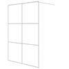 vidaXL Dusjvegg hvit 140x195 cm klart ESG-glass