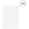 vidaXL Dekorpaneler 12 pcs Hvit 21 x 30 x 0.3 cm Konstruert tre