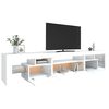 vidaXL TV-benk med LED-lys hvit 215x36,5x40 cm