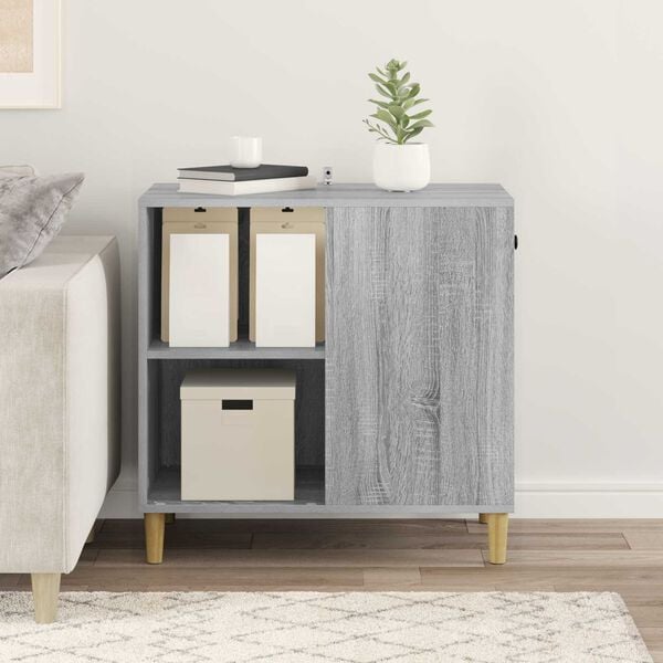 vidaXL Katt Hus Gr&aring; Sonoma 72 x 42.5 x 70 cm Konstruert tre