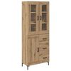 vidaXL H&oslash;yskap 2 pcs Artisan Eik 69,5 x 34 x 180 cm Konstruert tre