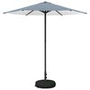 vidaXL Hageparasol med base 230 x 230 cm Polyester Rektangul&aelig;r