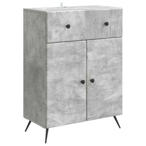vidaXL Serviesskap Betonggr&aring; 66 x 34,5 x 90 cm Konstruert tre