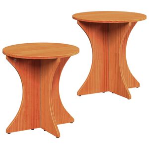 vidaXL Kaffebord 2 stk. Vokset Brun 46 x 46 x 47 cm Heltre furu