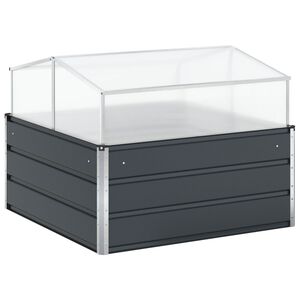 vidaXL Plantekassed Antrasitt 100 x 100 x 77 cm Galvanisert St&aring;l