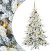 vidaXL Kunstig sammensatt juletre med 300 LED Hvit 180 cm PVC og st&aring;l
