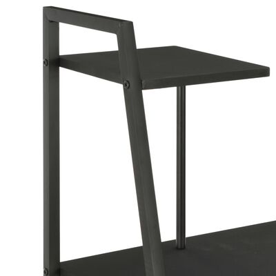 vidaXL Skrivebord med hylleenhet svart 102x50x117 cm