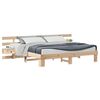 vidaXL Sengestamme med hodegjerde Brun 180 x 200 cm Massiv furu