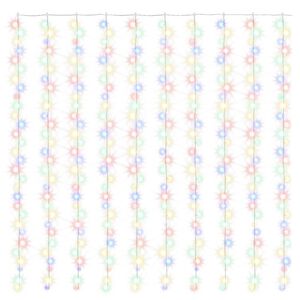 vidaXL Eventyrlysgardin 3x3 m 300 LED flerfarget 8 funksjoner